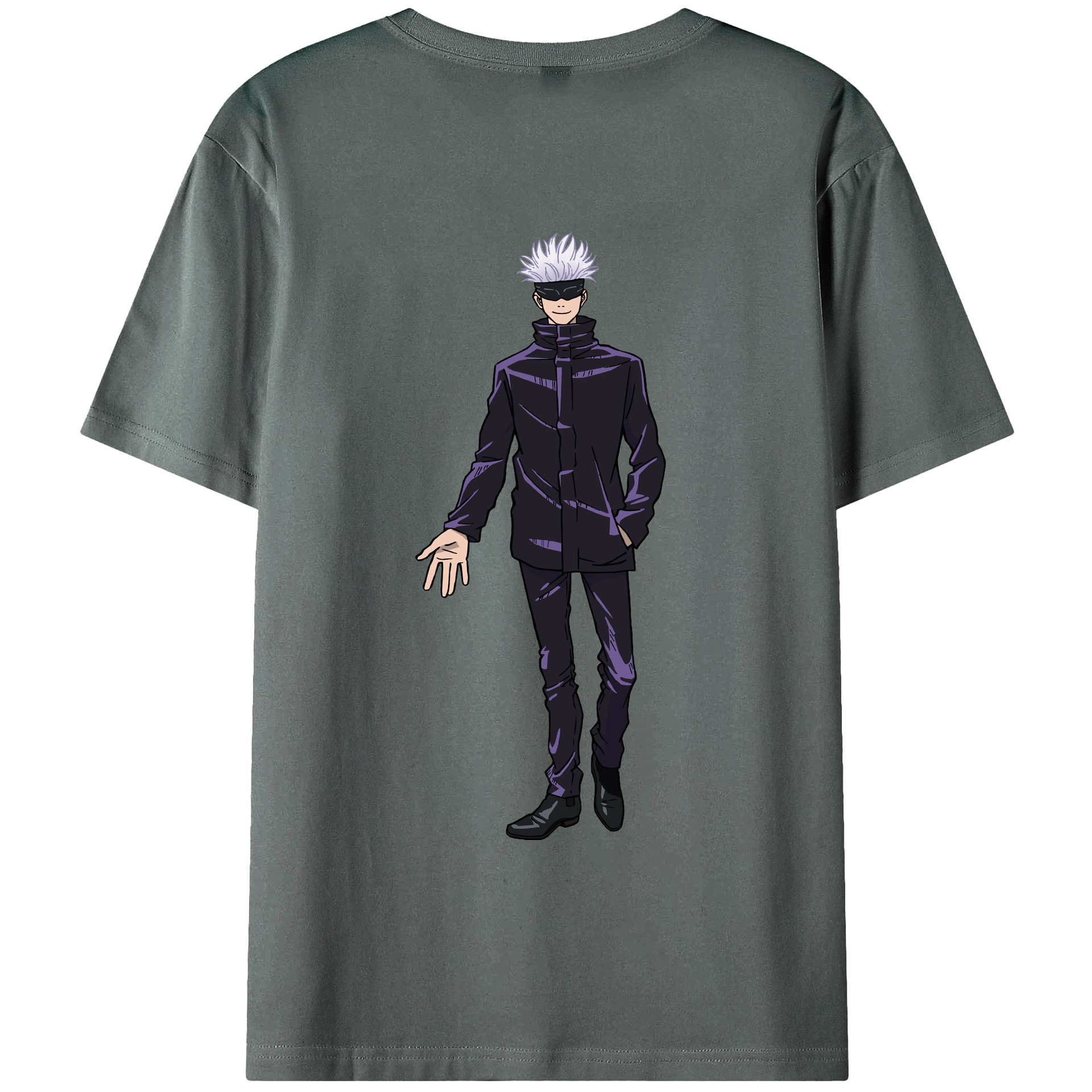（画像用） 呪術廻戦 Jujutsu Kaisen 綿100％ メンズ半袖Tシャツ（バックプリント） 通気性